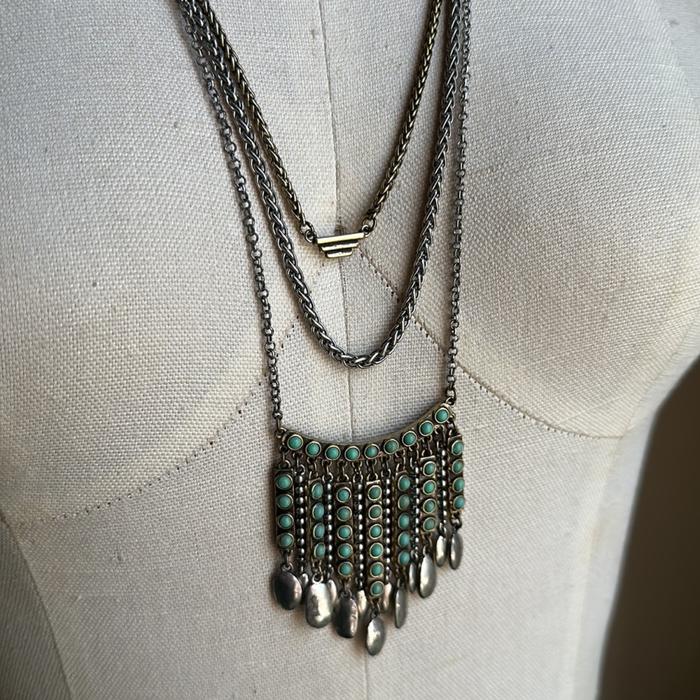 Mint Lucky brand bohemian-style necklace - Festival